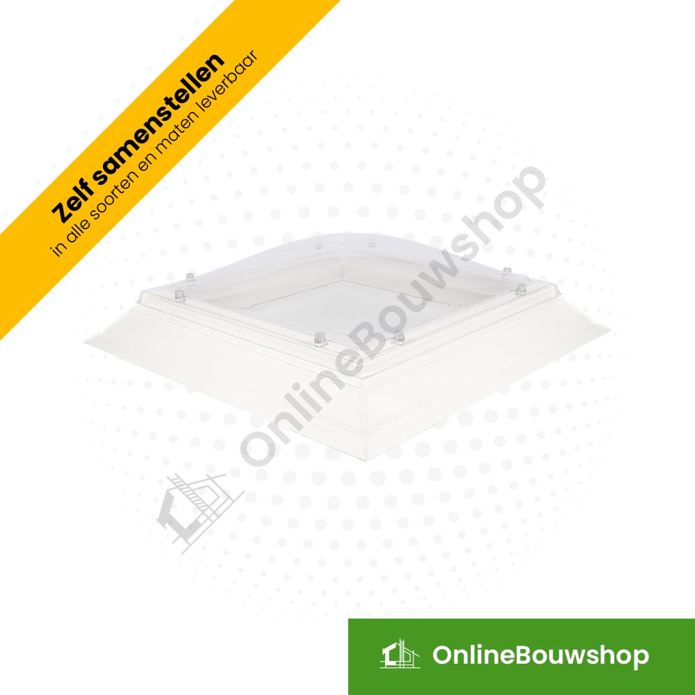 Lichtkoepel met schuine opstand (set)
