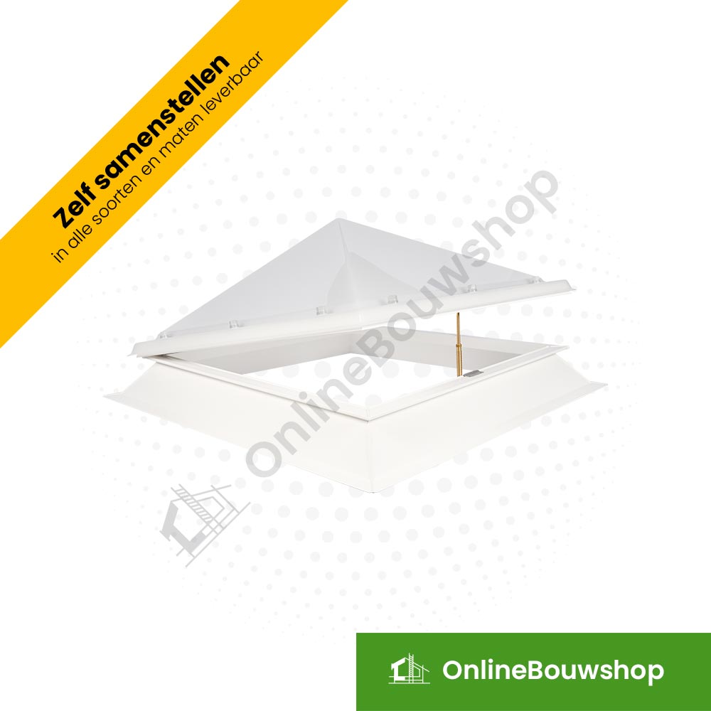 Lichtkoepel Megalux Piramide incl. Ventilerende Opstand