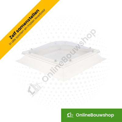 Lichtkoepel met schuine opstand (set)