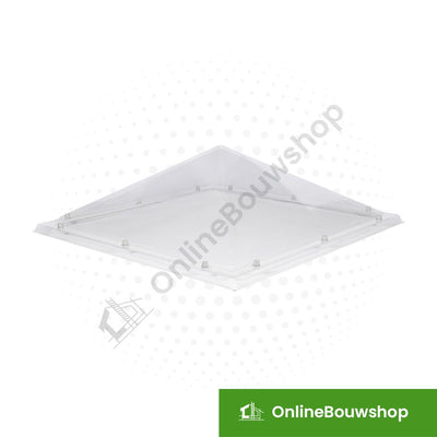 Lichtkoepel piramide met rechte opstand (set)