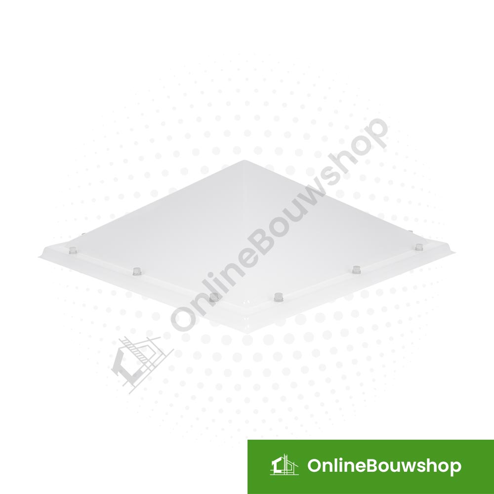 Lichtkoepel piramide met rechte opstand (set)